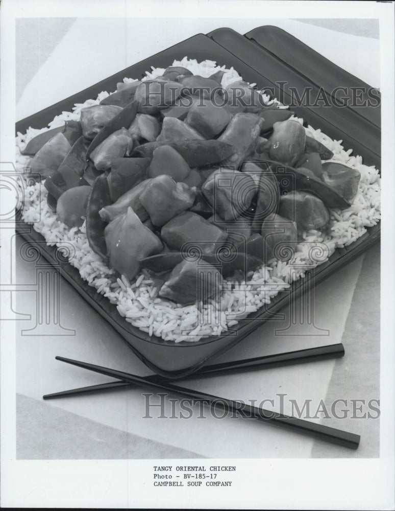 1985 Press Photo Tangy Oriental Chicken - Historic Images