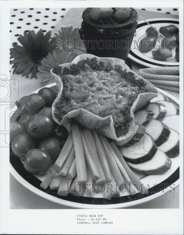 1984 Press Photo Fiesta Bean Dip Mexican Food - Historic Images