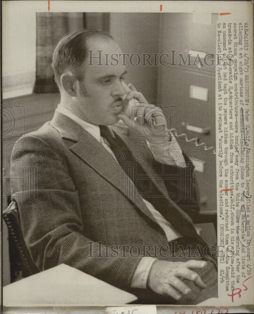 1973 Attorney Peter Wolf - Historic Images