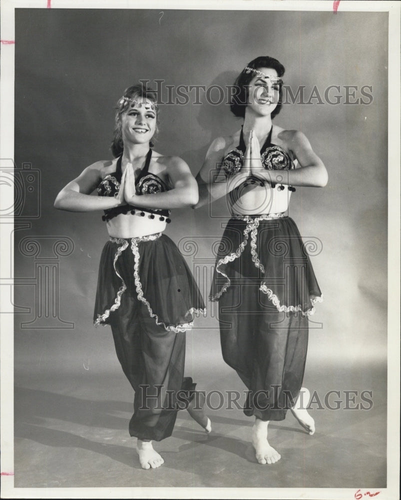 1961 Margie Walts Debbie Witwer SCENE ORIENTAL Boca Ciega High Schoo - Historic Images