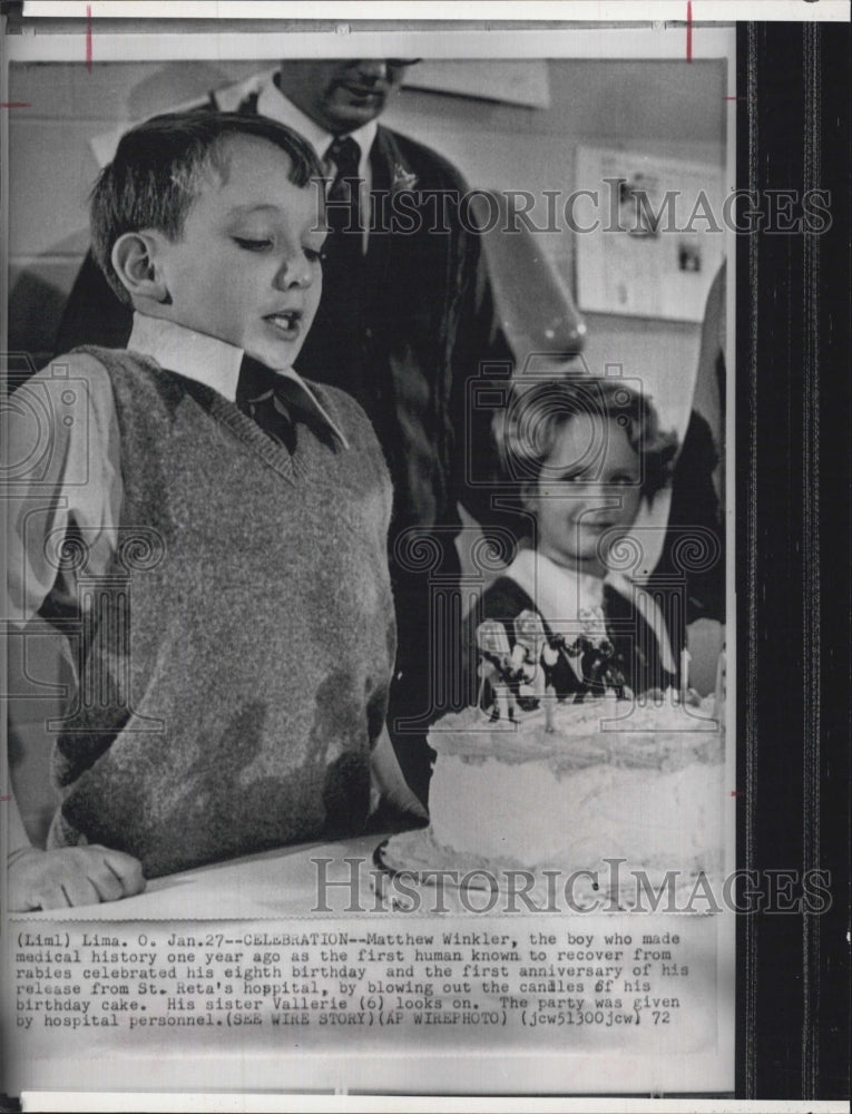 1972 Press Photo Matthew Winkler Medical History Rabies Recovery - RSG67151 - Historic Images