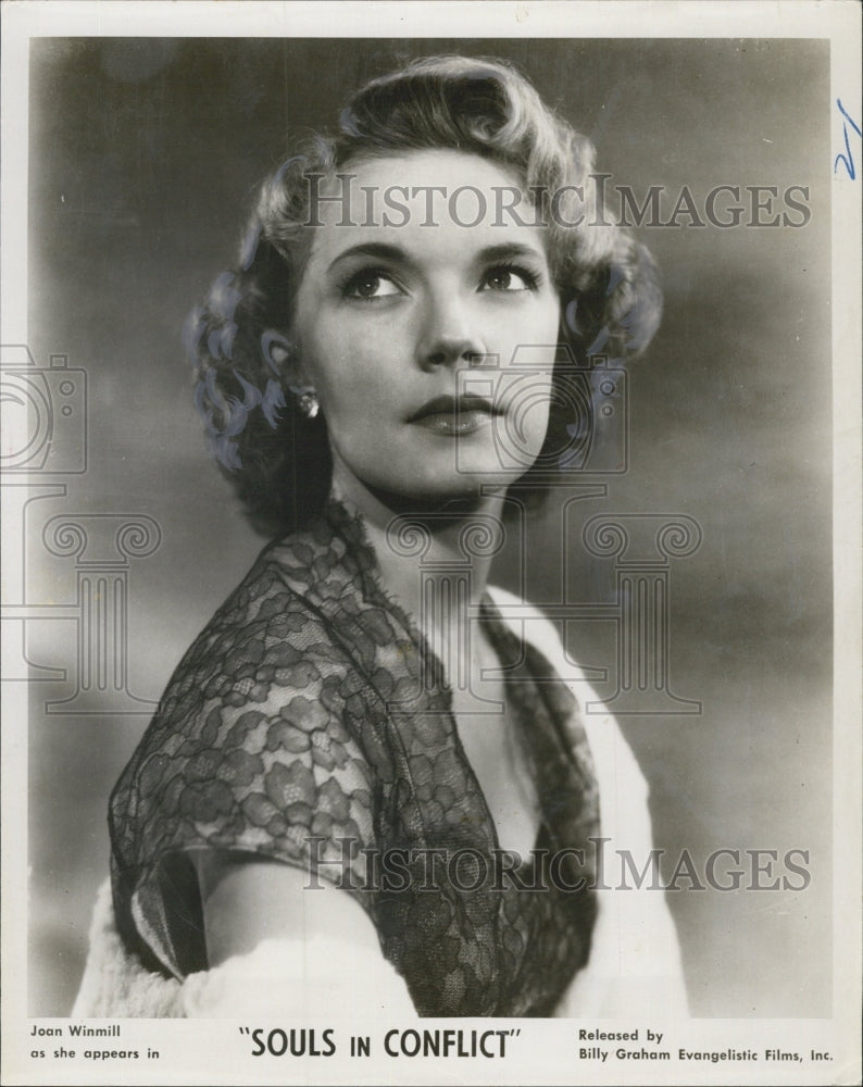 Press Photo Souls in Conflict Joan winmill Actress - Historic Images