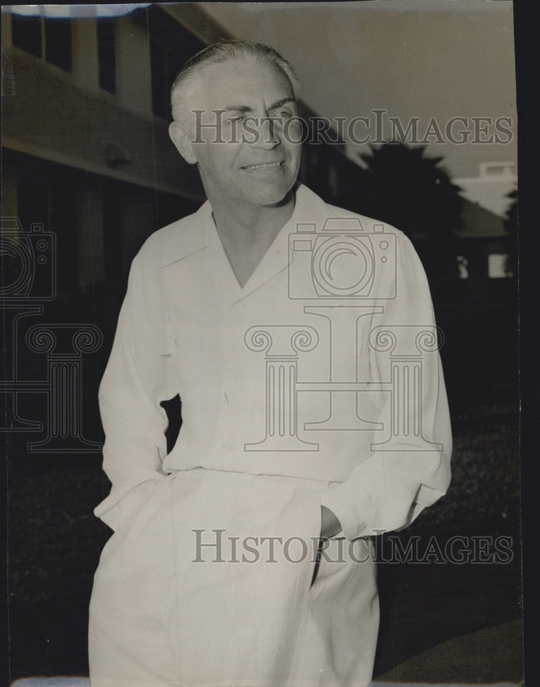 1946 Press Photo Erik Wisen Sweden Diplomatic minister Cuba - Historic Images