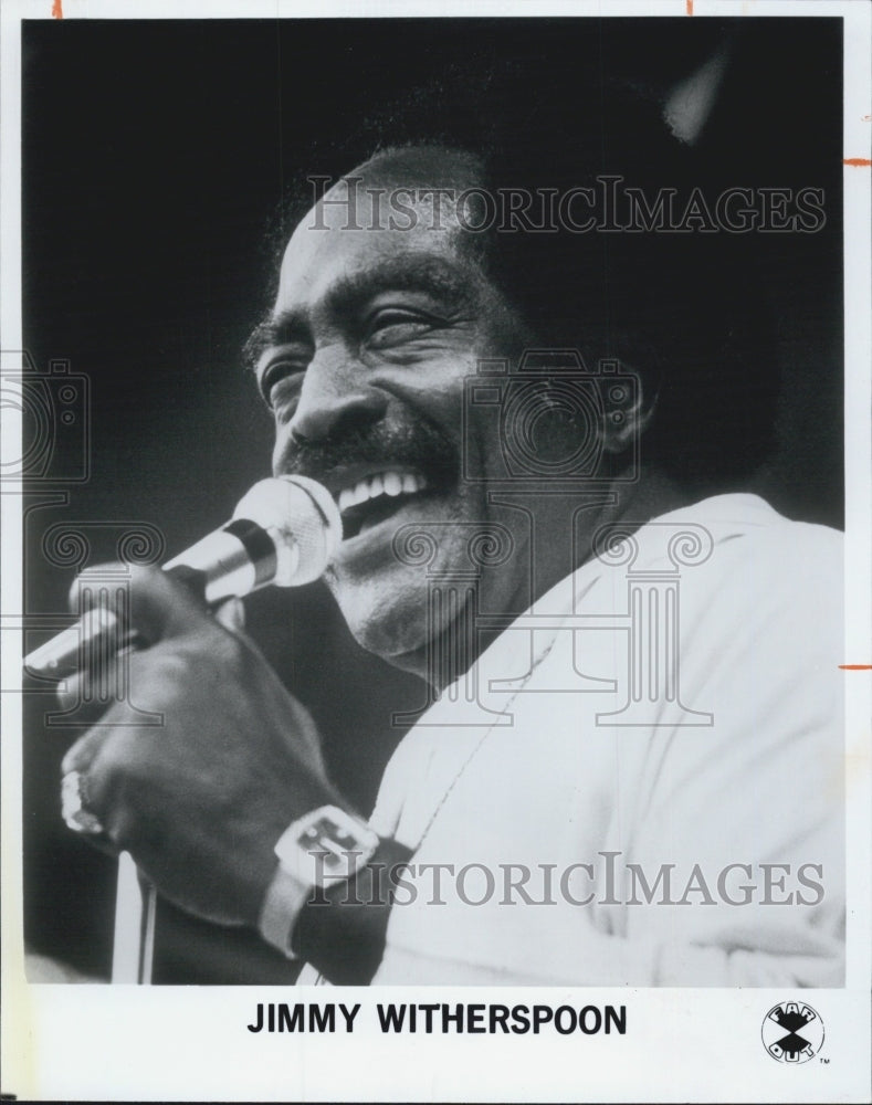 1981 Press Photo Jimmy Witherspoon Singer Musician - Historic Images