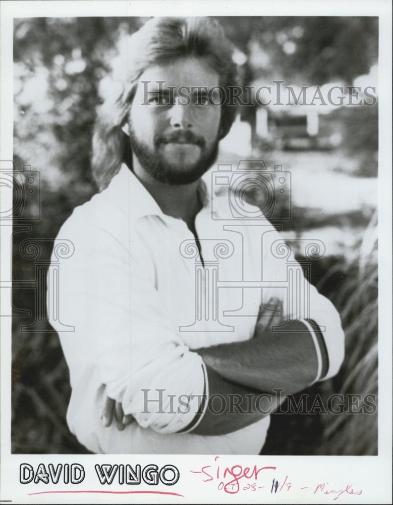 Press Photo David Wingo Singer Musician Entertainer - Historic Images