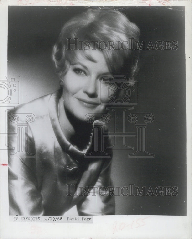 1968 Singer Patti Page - Historic Images