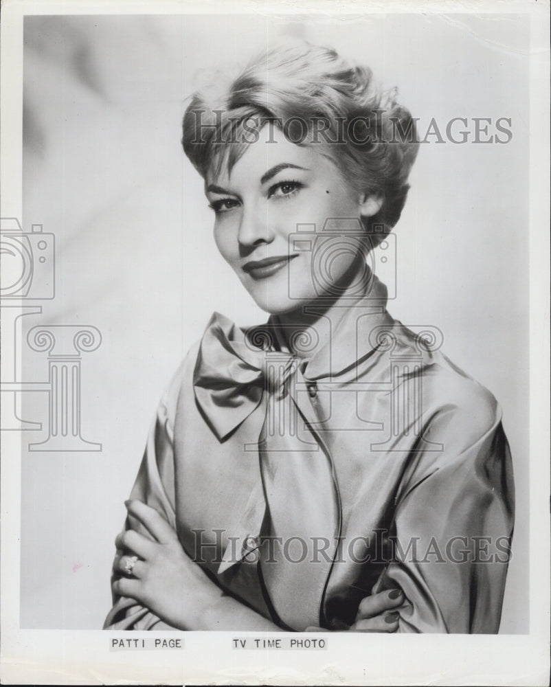 Press Photo Singer Artist Patti Page - Historic Images