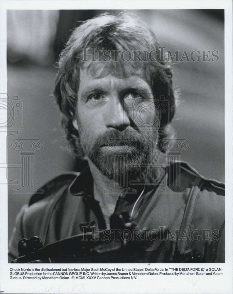 1986 Press Photo Chuck Norris in The Delta Force - Historic Images