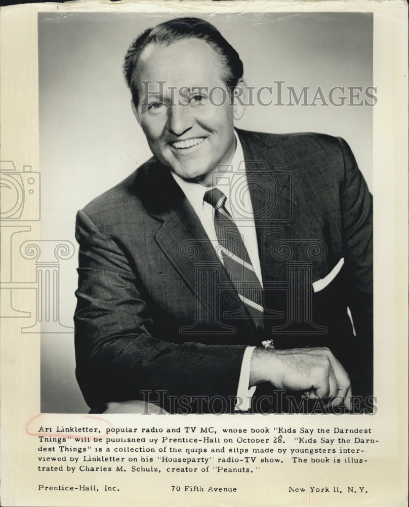Press Photo Radio & TV Personality Art Linkletter - Historic Images