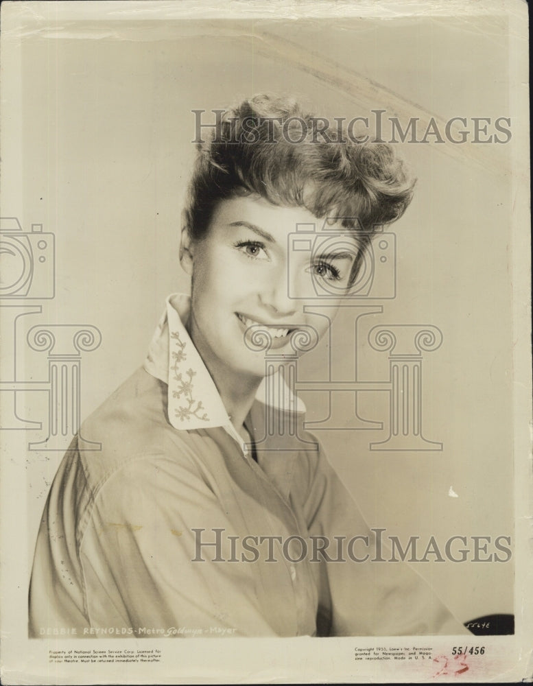 1956 Press Photo Debbie Reynolds Actress Rainmaker Film Movie - Historic Images