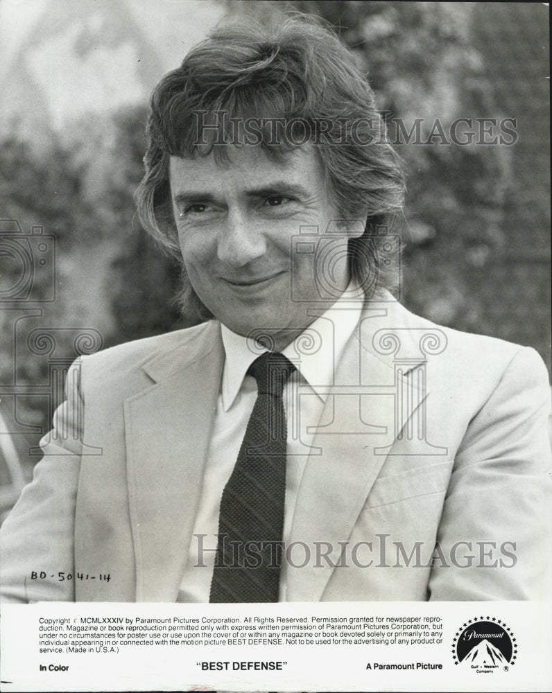 1984 Press Photo Actor Dudley Moore in Best Defense - Historic Images