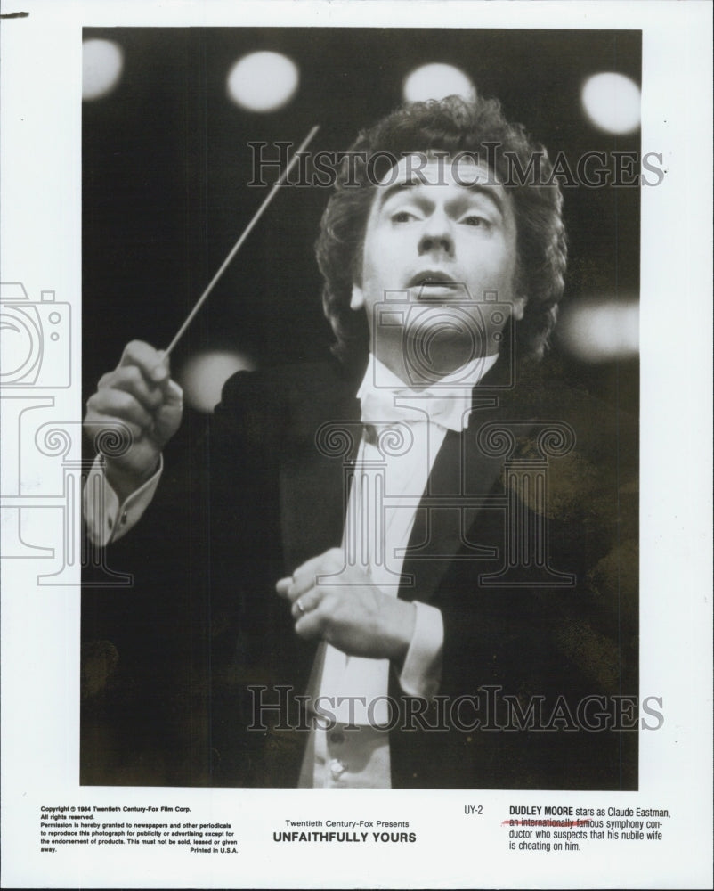 Press Photo Dudley Moore in "Unfaithfully Yours." - Historic Images