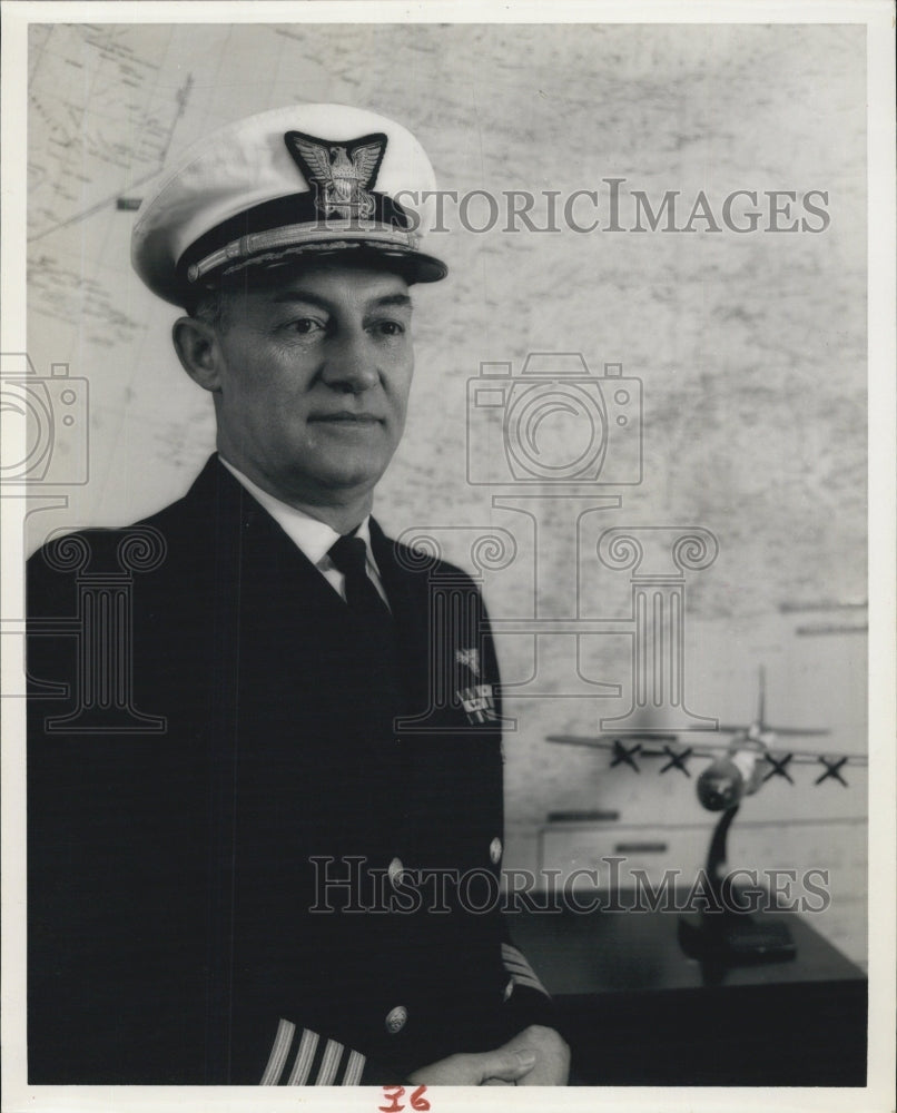 Press Photo Captain Albert S. Harned, U.S. C.G. Pluto - Historic Images