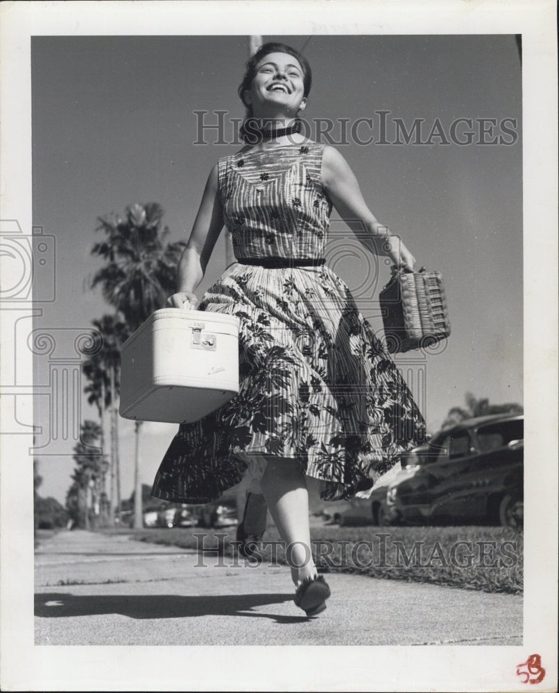 1959 Press Photo Nancy Krege Junior College Student Festival Review - RSG68689 - Historic Images