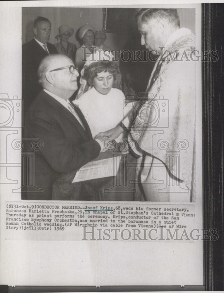 1969 Josef Krips & Baroness Harietta Prochazka - Historic Images