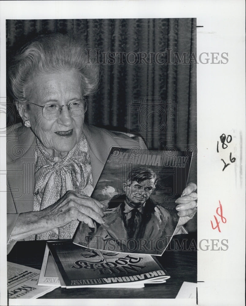 1979 Press Photo Wife of gunter Lane, Nephew of Will Rogers, Deceased Actor - Historic Images