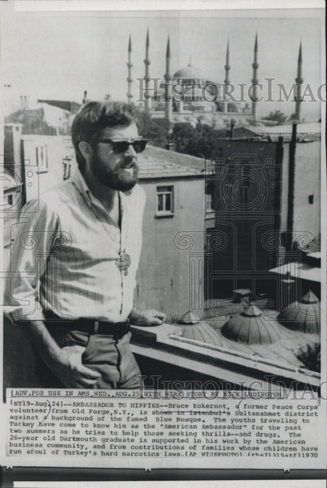 1970 Bruce Kokernot Istanbul Peace Corps Volunteer - Historic Images