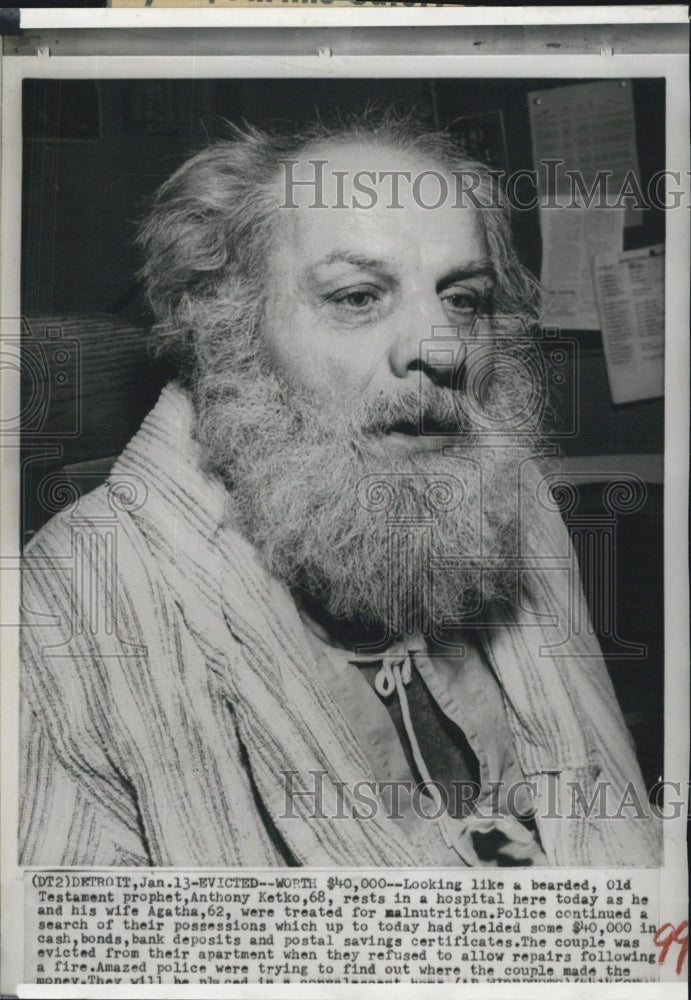 Press Photo Anthony Ketko bearded and wealthy. - Historic Images