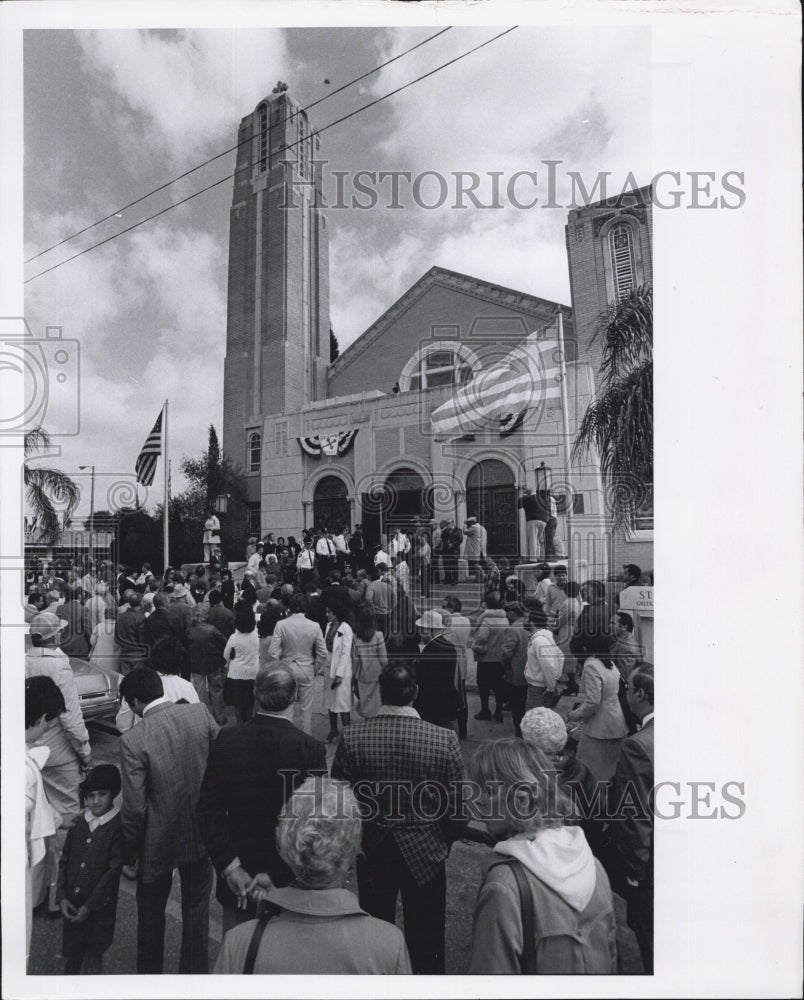 1981 Press Photo Epiphany Day St Nicholas Greek Orthodox Church Archb Iakovos - Historic Images