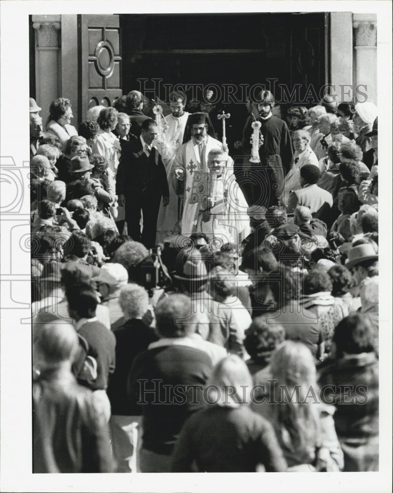 1980 Press Photo Tarpon Springs Archb Iakovas Epiphany Address-St Nicholas Grk - Historic Images