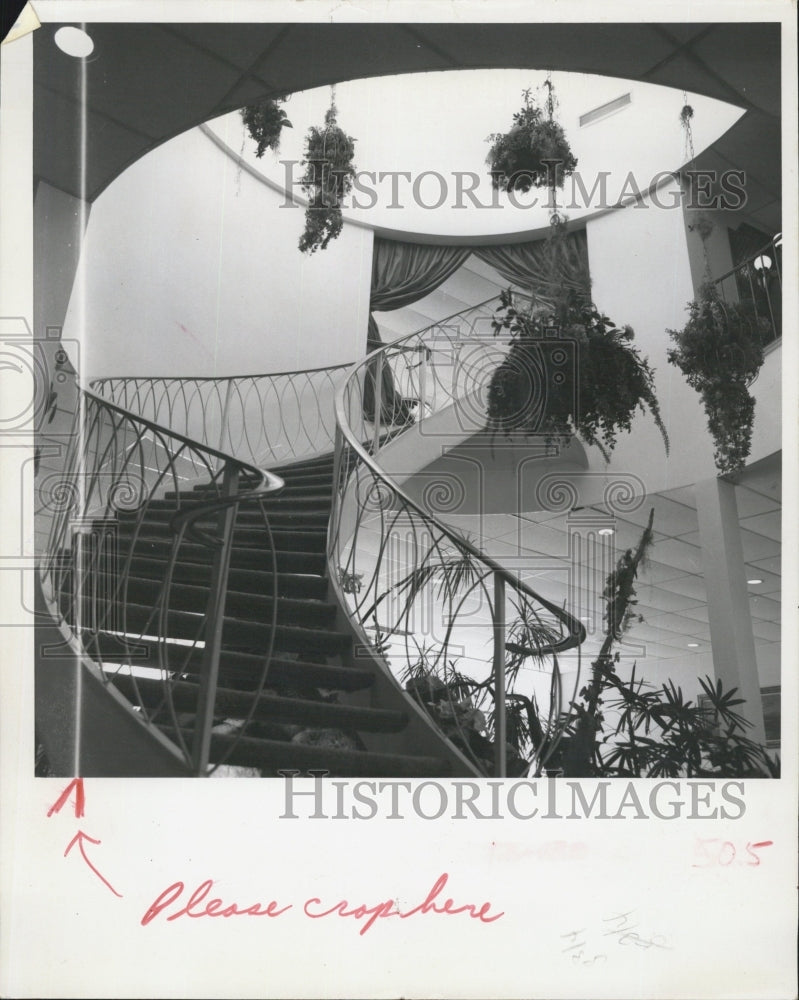 1968 View of stairway Happy Dolphin Inn - Historic Images