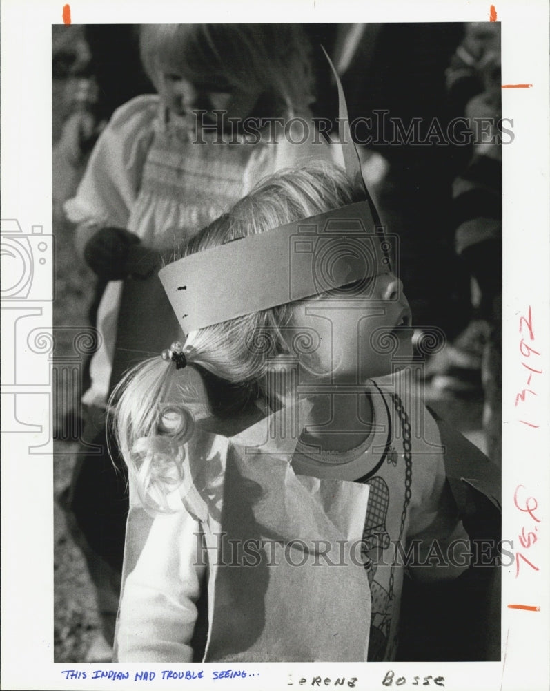 1980 Press Photo Happy times Day Nursery 2 Yr Olds In Indian Wear Clearwater FL - Historic Images