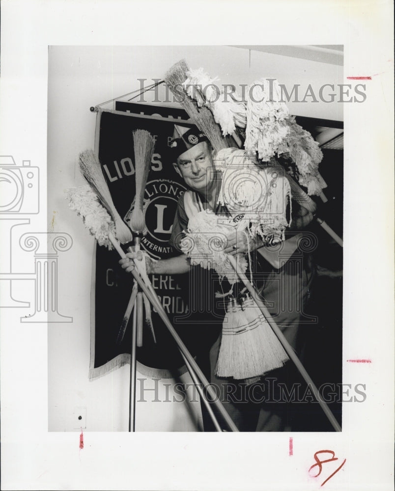 1963 Press Photo Gen. E.F. Yost Vice President Gulf Beach Lions Club - RSG69555 - Historic Images