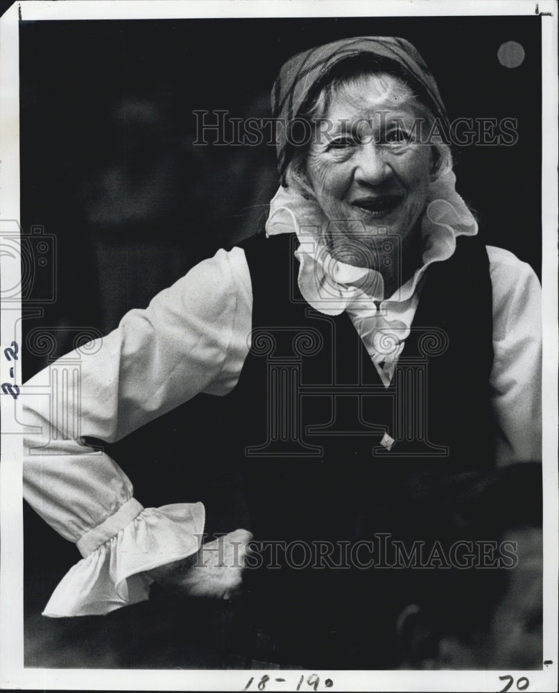 1977 Emmy Lou Clarke wears Cameron Tartan and Bonet - Historic Images