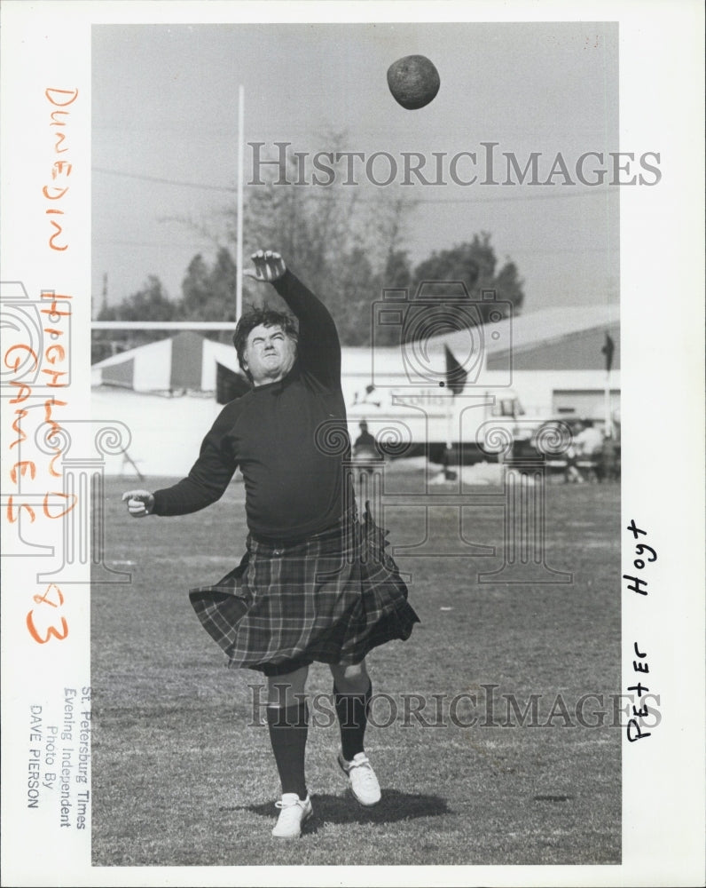 1983 Press Photo Peter Hoyt at the Highland Games - Historic Images