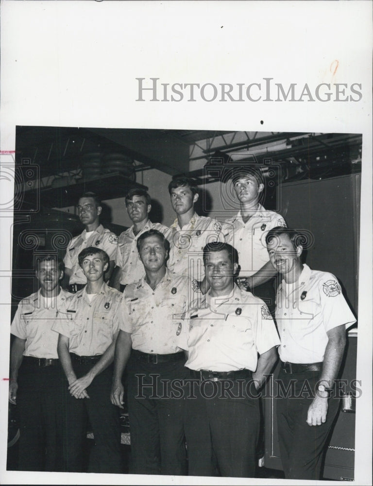 1975 New Port Richey  Fire Department 10 new Grads - Historic Images