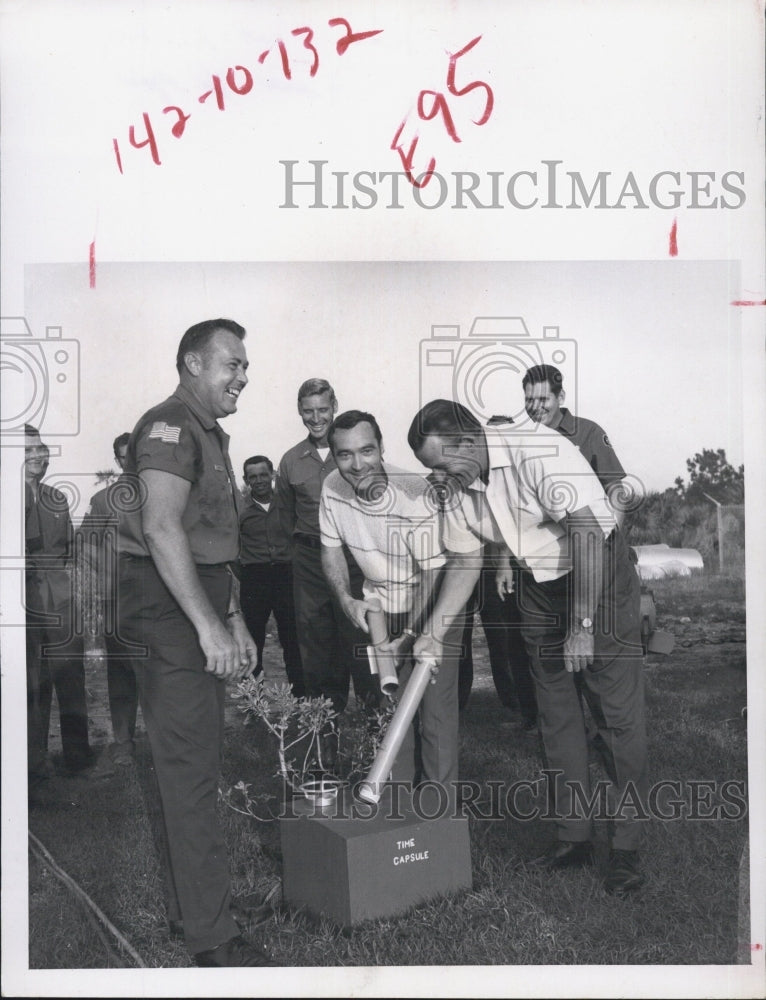 1971 New Port Richey Fire Dept. completion of a new training tower - Historic Images