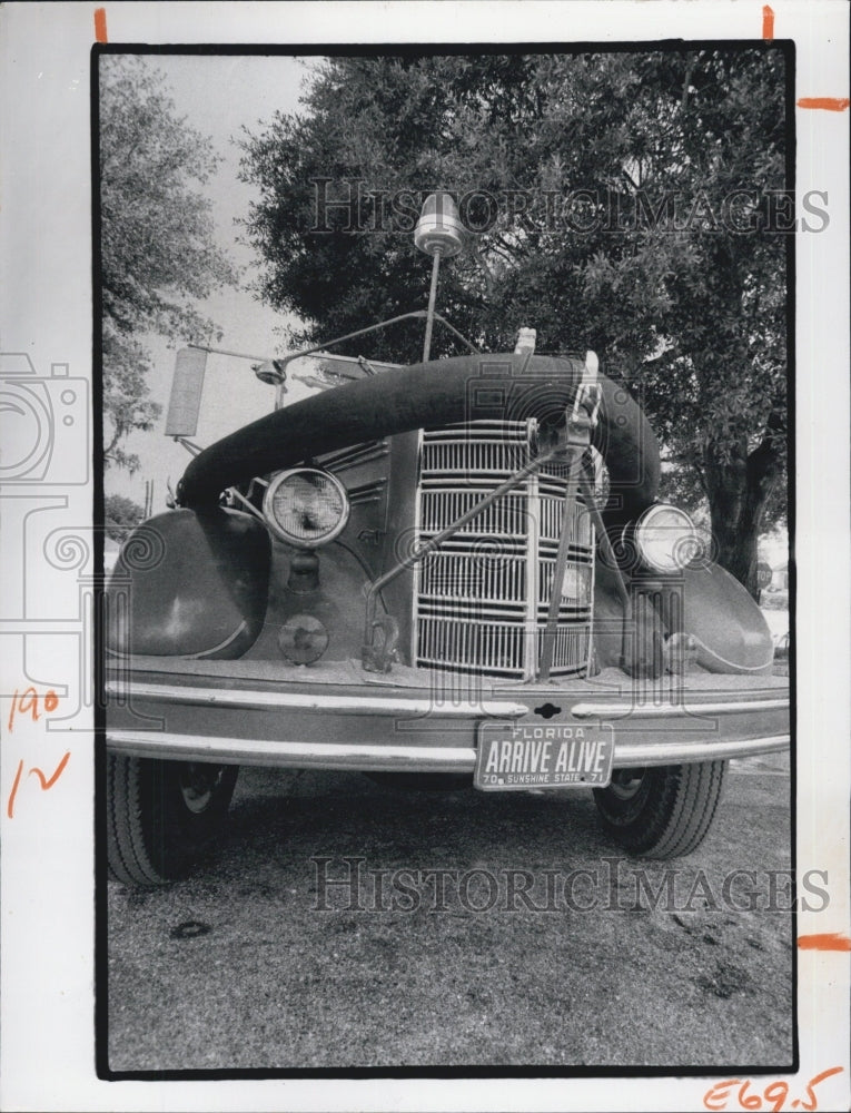 1974 Press Photo New Port Richey Fire Dept. Fire Engine - RSG69825 - Historic Images