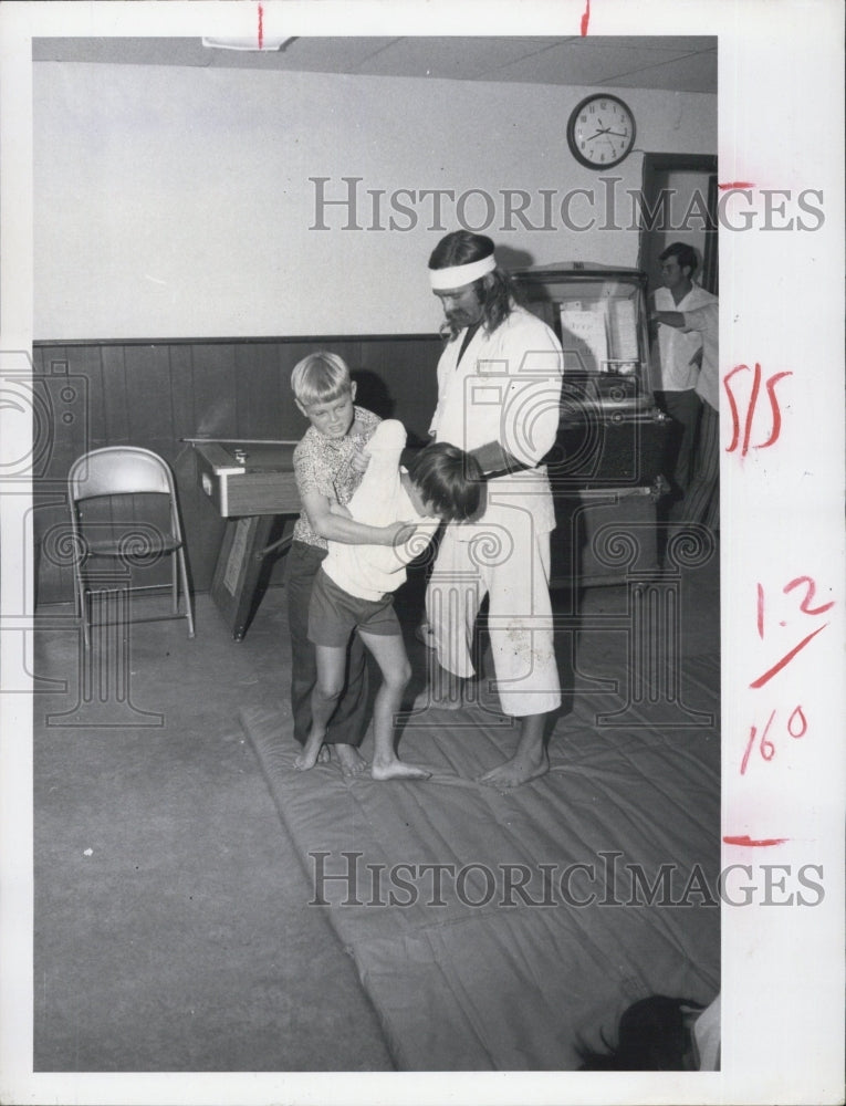 1970 Karate Class at New Port Richey Recreation Day. - Historic Images