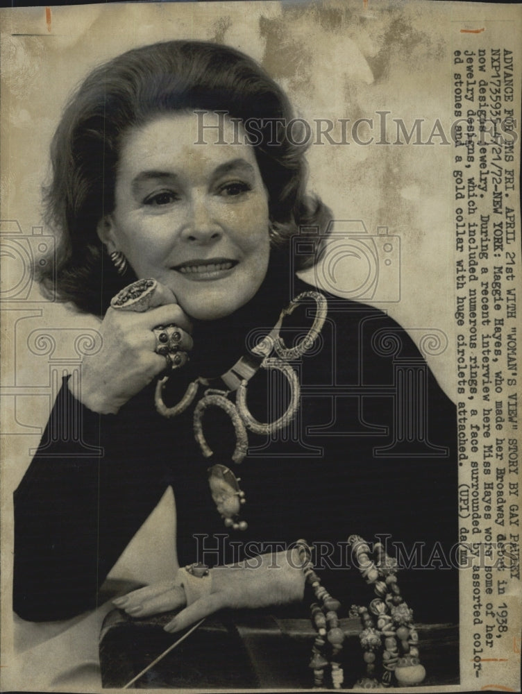 1972 Press Photo Maggie Hayes Irish actress. - RSG70255 - Historic Images