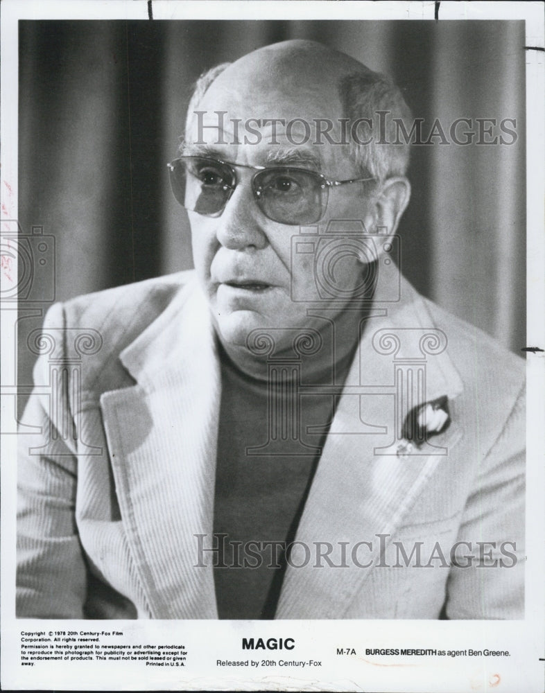 1981 Press Photo Burgess Meredith Magic - Historic Images