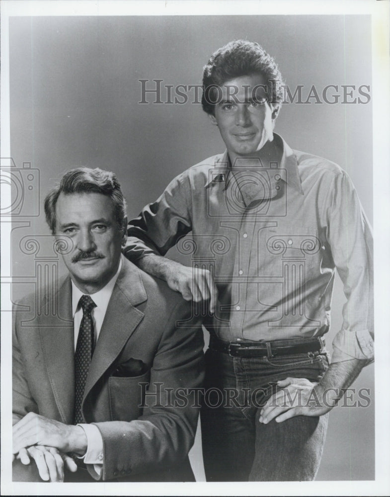 1982 Press Photo Rock Hudson & Jack Scalia in "The Devlin Connection" - Historic Images