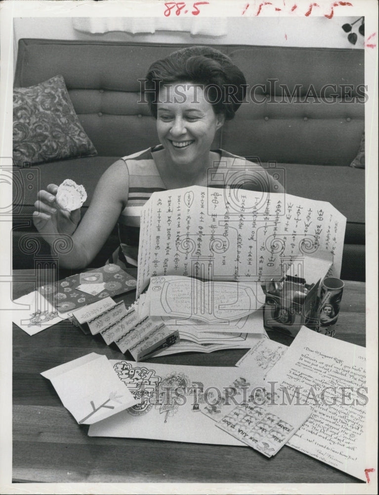 1968 Margaret Rigg Calligrapher. - Historic Images