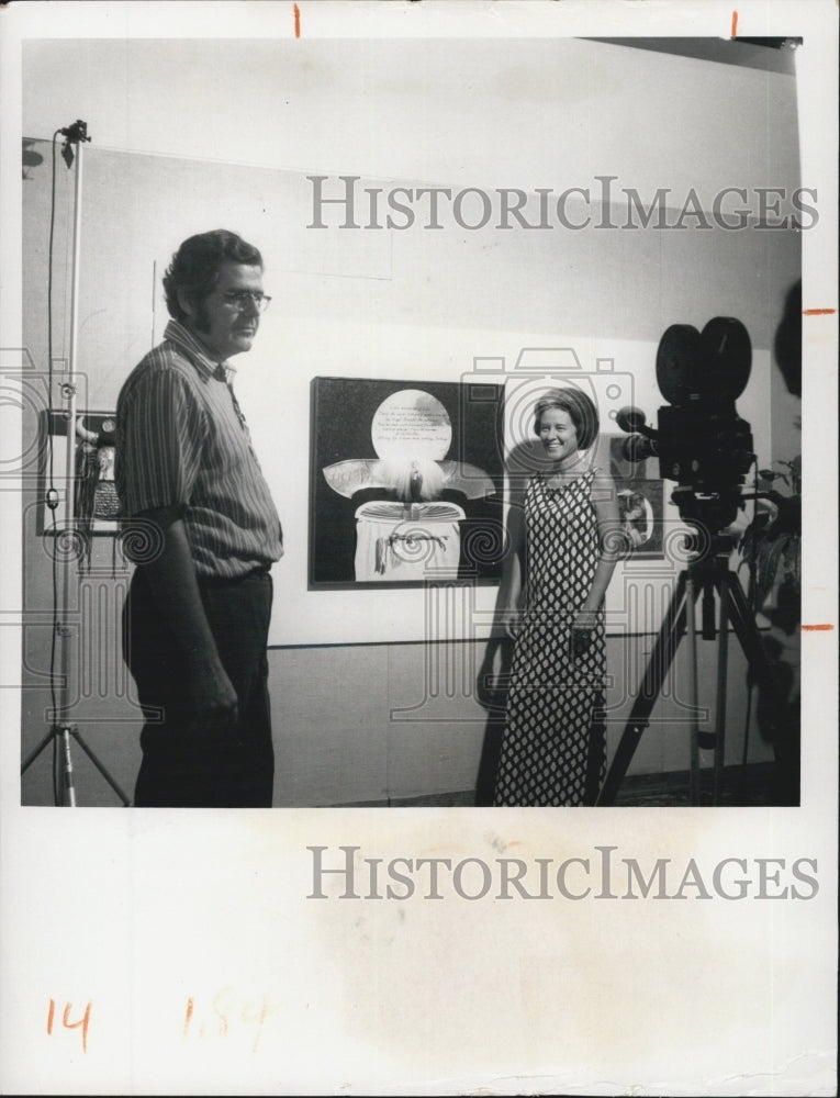 1973 CBS TV filmed Margaret Rigg College Professor. - Historic Images