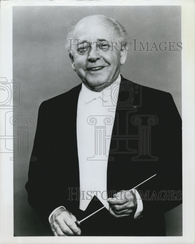 1981 Press Photo Conductor Eugene Ormandy - Historic Images