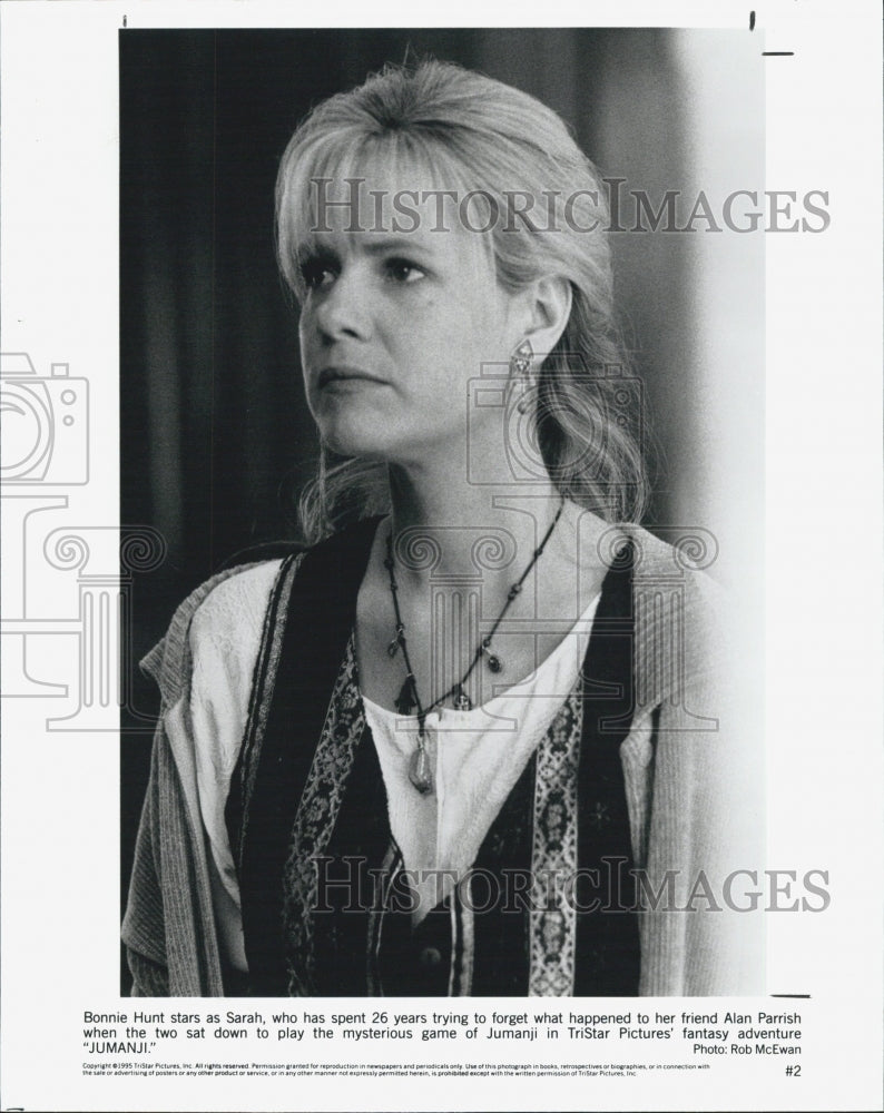 1996 Press Photo American actress Bonnie Hunt star in &quot;Jumanji&quot; - Historic Images