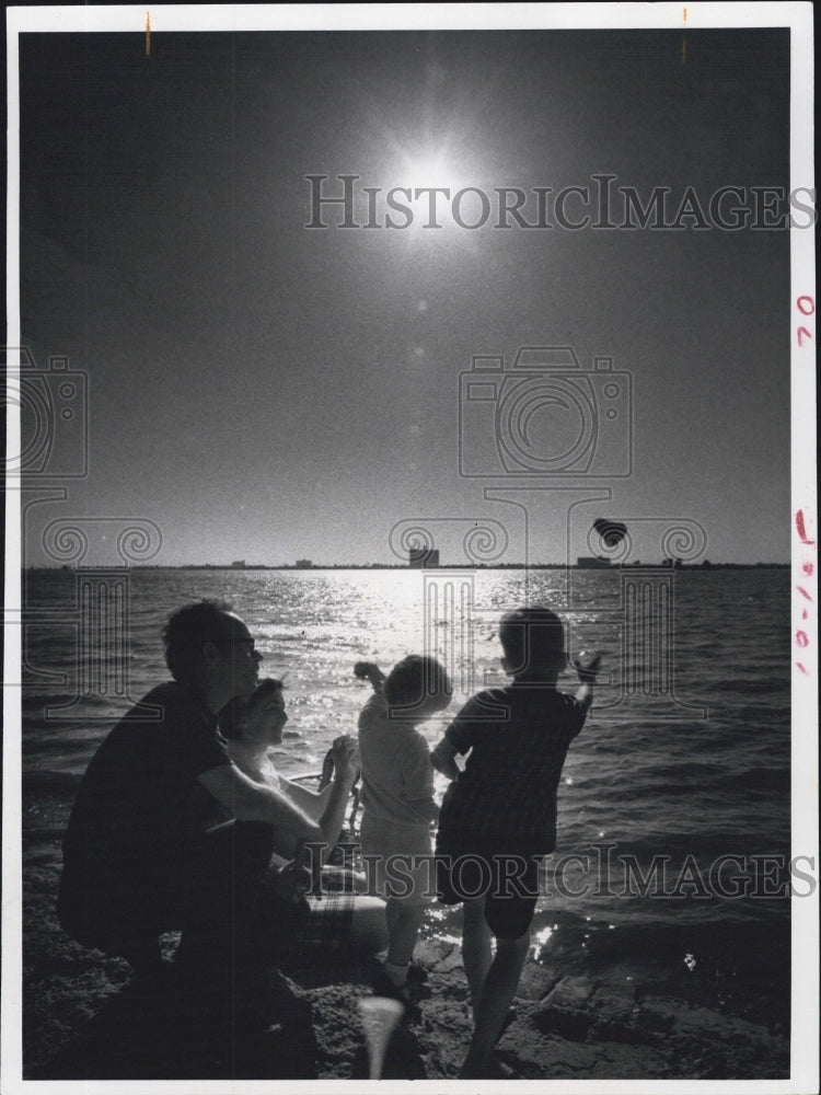 1971 Richard C. Hover And Family Enjoy Beach In Clearwater Florida - Historic Images