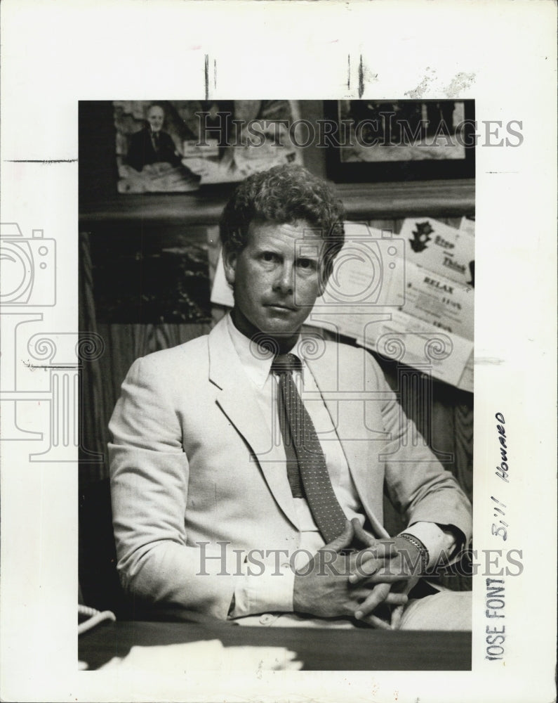 1985 Press Photo Bill Howard Former Tarpon Springs City Commissioner DUI Arrest - Historic Images