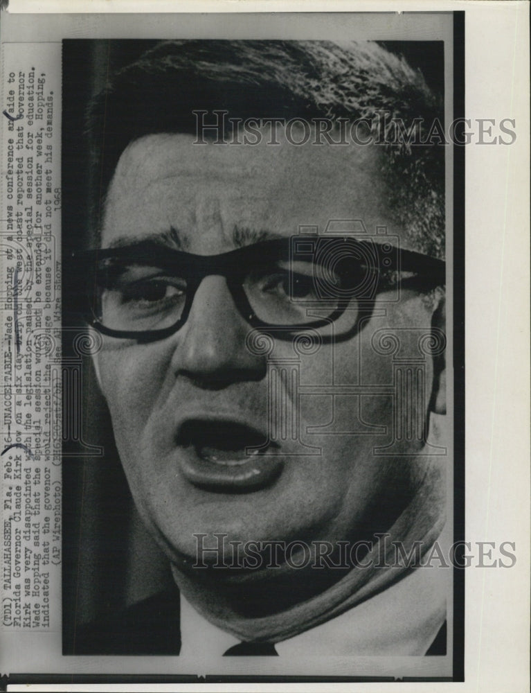 1968 Wade Hopping, aide to Govenor Kirk of FL. - Historic Images