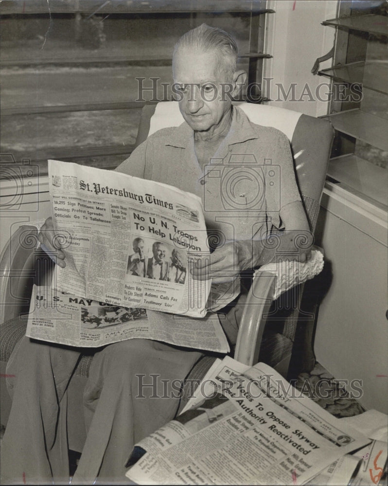 1958 Bill Hout Retired IL News Gazette Editor Wanted To Be Newspaper - Historic Images
