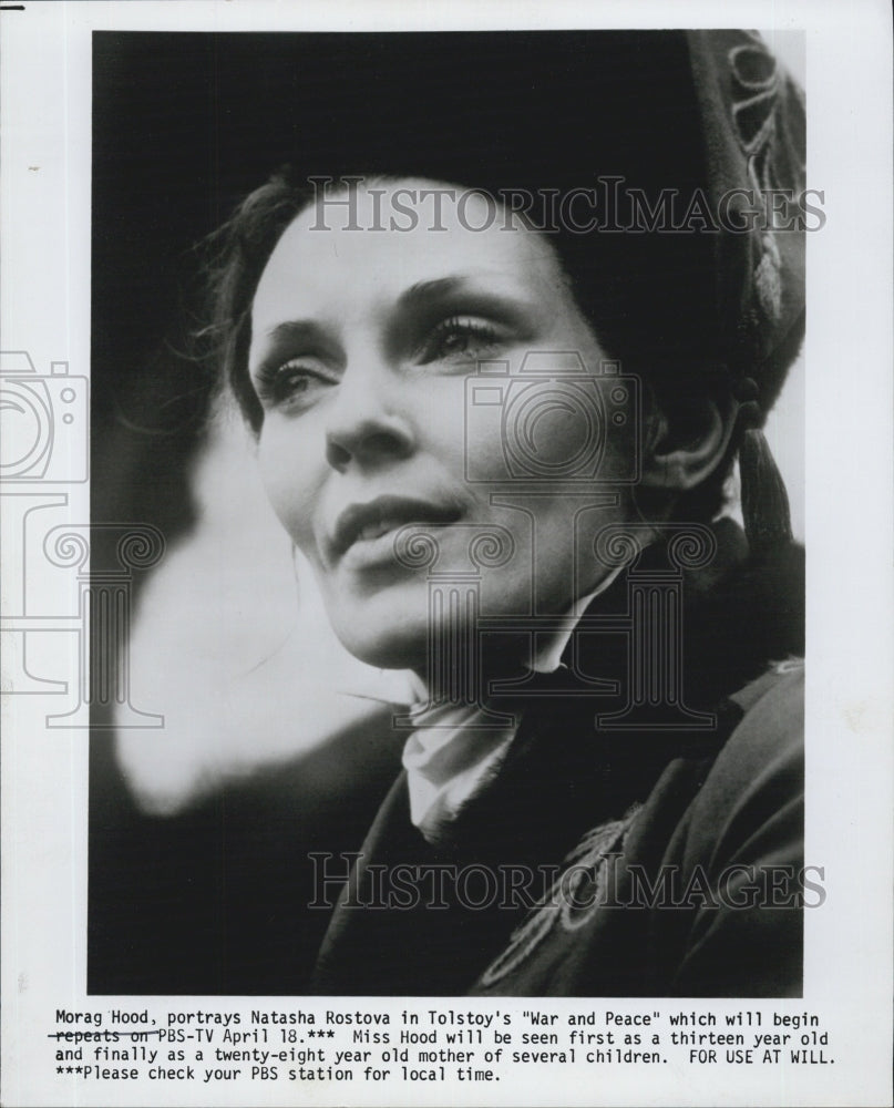 1974 Press Photo Morag Hood Plays Natasha Rostova In "War Peace" COPY - Historic Images