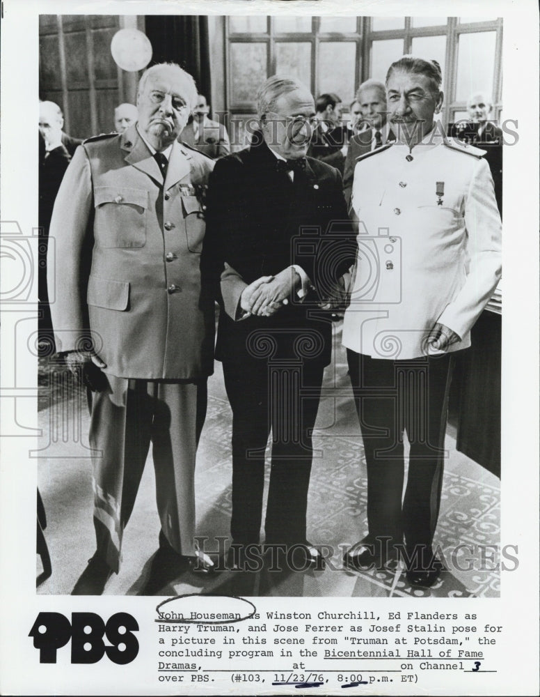 1976 John Houseman, Ed Flanders, and Jose Ferrer - Historic Images