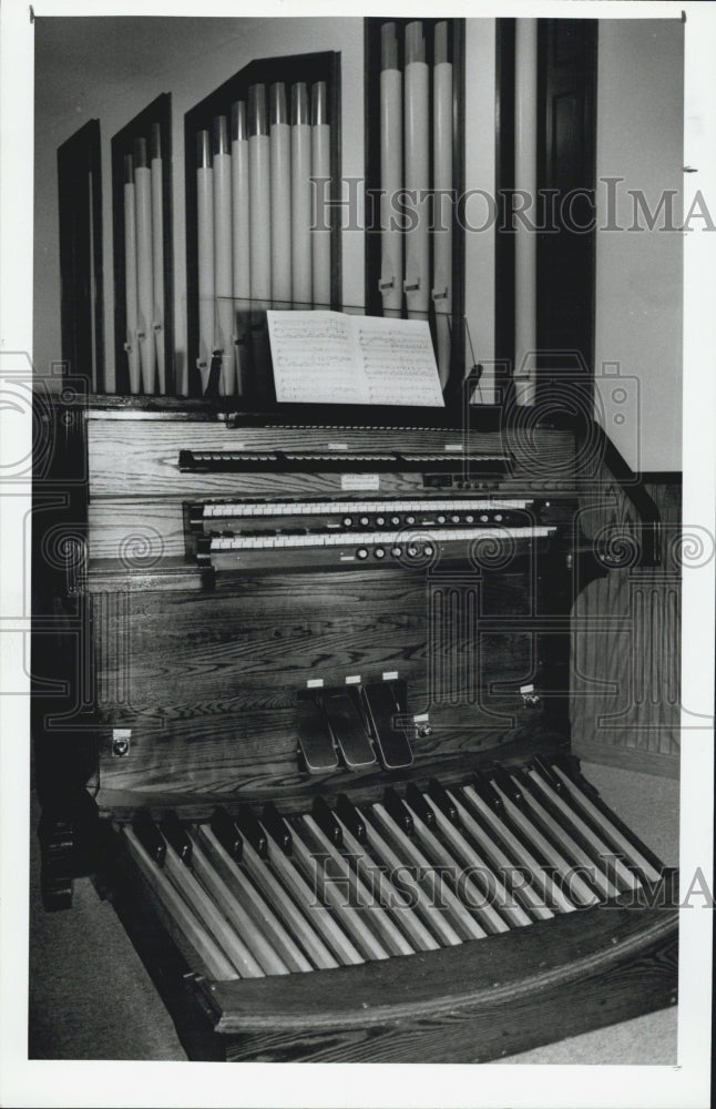 1993 Press Photo Pipe Organ Built In 1917 Reassembled At Lakeview Baptist Church - Historic Images