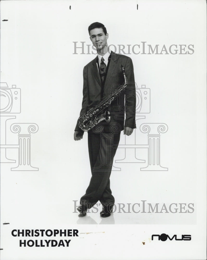 1991 Press Photo Christopher Hollyday Musician Jazz Saxophone - Historic Images