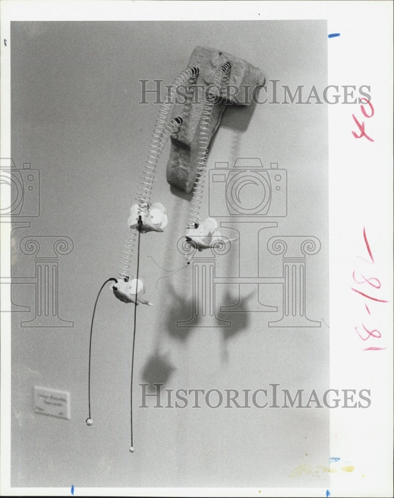 1986 Press Photo Sculpture by Polly Holt - Historic Images