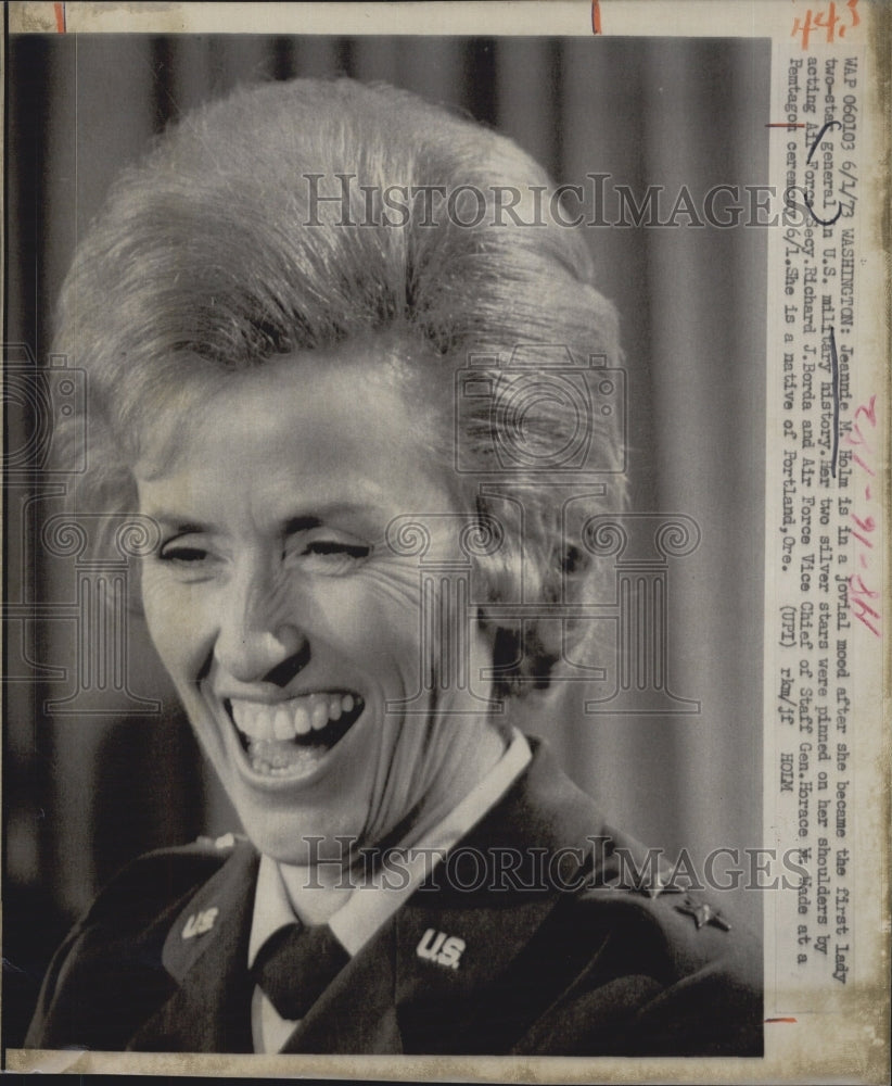 1973 Jeannie M. Holm Becomes First Female Two Star General - Historic Images